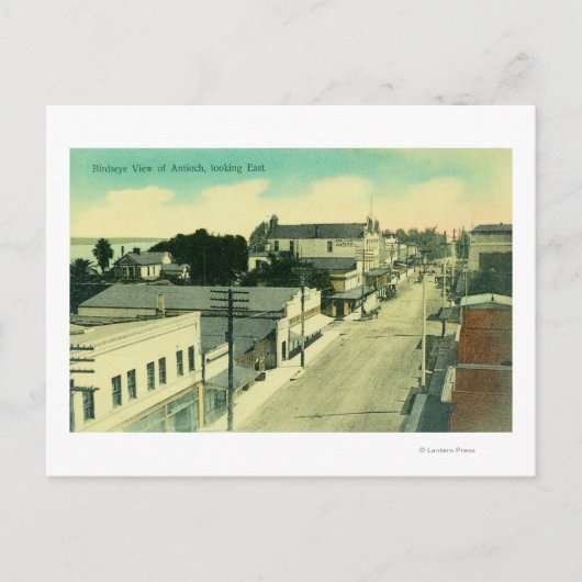 東側の空中景観 アンティオック, CA ポストカード (正面)