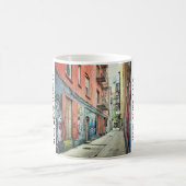 東側の落書き、ニューヨークシティを下げて下さい コーヒーマグカップ (中央)