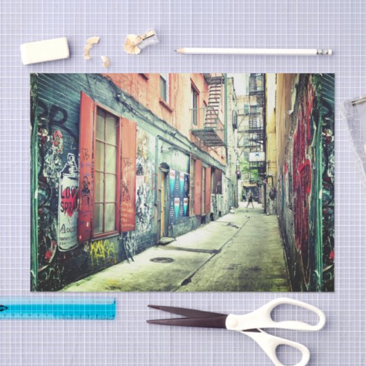 東側の通りの芸術、写真ニューヨークを下げて下さい 薄葉紙 (クラフト)