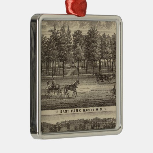 東公園、Racineおよびオークランドの農場 メタルオーナメント (右)