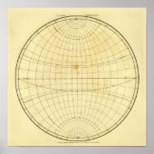 東半球のアウトライン ポスター (正面)
