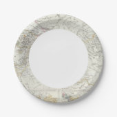 東半球の世界地図 ペーパープレート (正面)