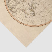 東半球の回状の地図 薄葉紙 (詳細)