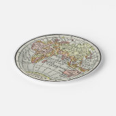 東半球の地図と旅行アート ペーパープレート (アングル)