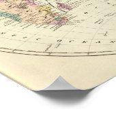 東半球の地図 ポスター (角)