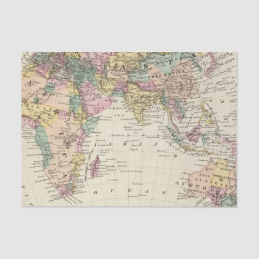 東半球の地図 薄葉紙 (正面)