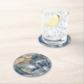 東半球を示す全地球。 ラウンドペーパーコースター (インサイチュ)