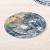 東半球を示す全地球。 ラウンドペーパーコースター (アングル)