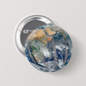 東半球を示す全地球。 缶バッジ (正面&裏面)