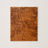 東半球ヴィンテージ歴史的アンティークの地図 ジグソーパズル (縦)