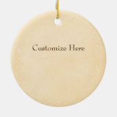 東半球飛んでいる上空飛行船マップカスタム セラミックオーナメント (裏面)