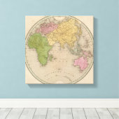 東半球 キャンバスプリント (インサイチュ (ウッドフロア))