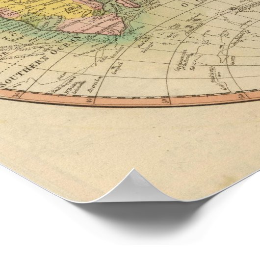 東半球 ポスター (角)