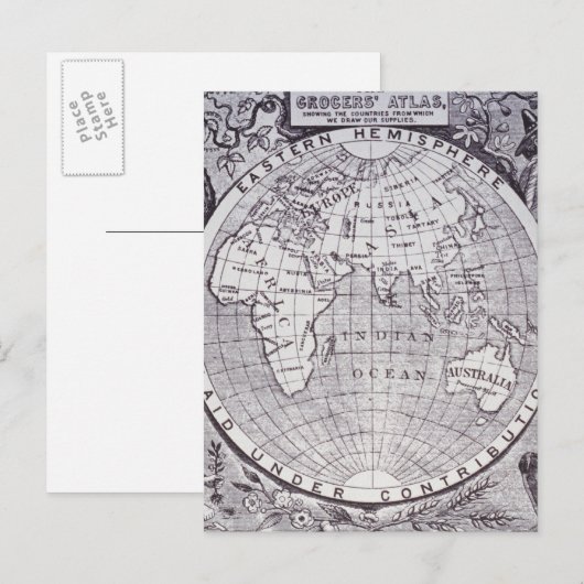 東半球 ポストカード (正面/裏面)