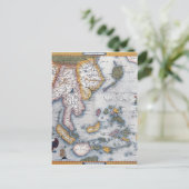 東南アジアとインドネシアの16世紀地図 ポストカード (スタンド正面)