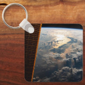 東南アジアのセレベス海からサングリントが光る キーホルダー (正面)