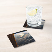 東南アジアのセレベス海からサングリントが光る スクエアペーパーコースター (インサイチュ)