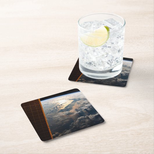 東南アジアのセレベス海からサングリントが光る スクエアペーパーコースター (インサイチュ)