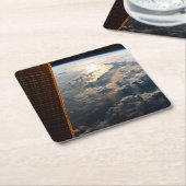 東南アジアのセレベス海からサングリントが光る スクエアペーパーコースター (アングル)