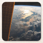 東南アジアのセレベス海からサングリントが光る スクエアペーパーコースター (正面)