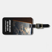 東南アジアのセレベス海からサングリントが光る ラゲッジタグ (正面横)