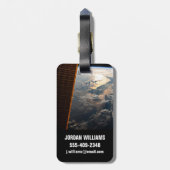 東南アジアのセレベス海からサングリントが光る ラゲッジタグ (裏面縦)