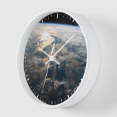 東南アジアのセレベス海からサングリントが光る 壁時計 (傾斜)