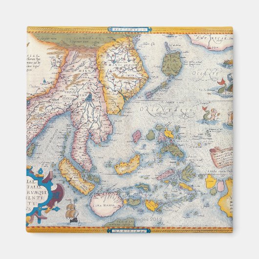 東南アジアの地図2 マグネット (正面)
