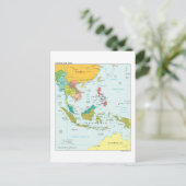 東南アジアの地図 ポストカード (スタンド正面)