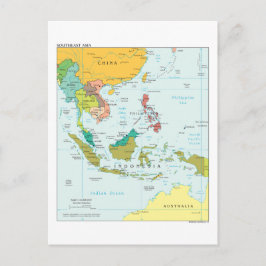 東南アジアの地図 ポストカード