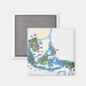 東南アジアの地図 マグネット (正面/裏面)