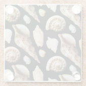 東南アジアの熱帯ヴィンテージ貝類 ガラスコースター (裏面)