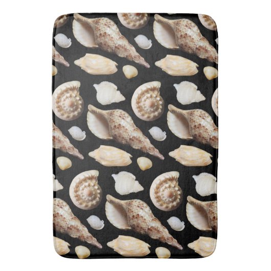 東南アジアの熱帯ヴィンテージ貝類 バスマット (正面縦)