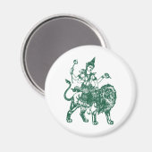 東南アジアの獅子座り仏 マグネット (正面/裏面)