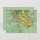 東南アジアアンティークの地図 ポストカード (正面/裏面)