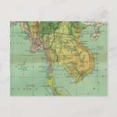 東南アジアアンティークの地図 ポストカード (正面)
