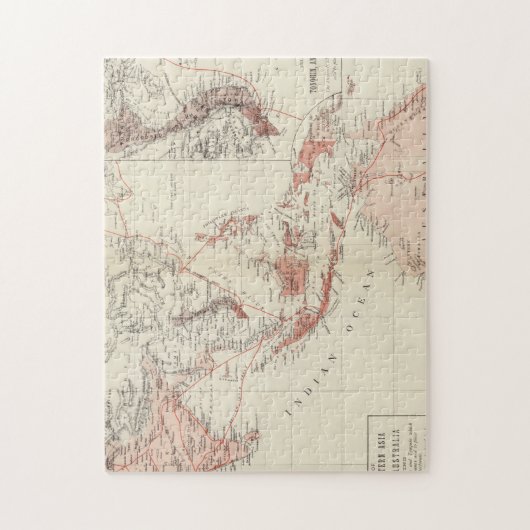 東南アジア及び北のオーストラリアの地図 ジグソーパズル (縦)
