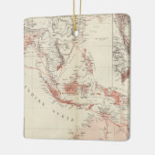 東南アジア及び北のオーストラリアの地図 セラミックオーナメント (左)