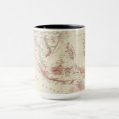 東南アジア及び北のオーストラリアの地図 マグカップ (中央)