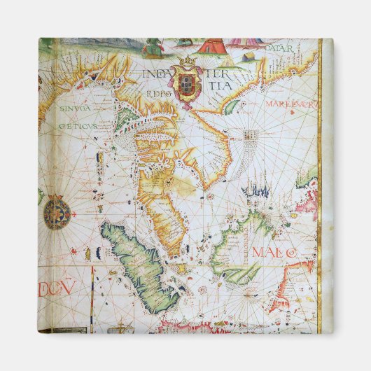 東南アジア本土、world atlasから詳細 マグネット (正面)