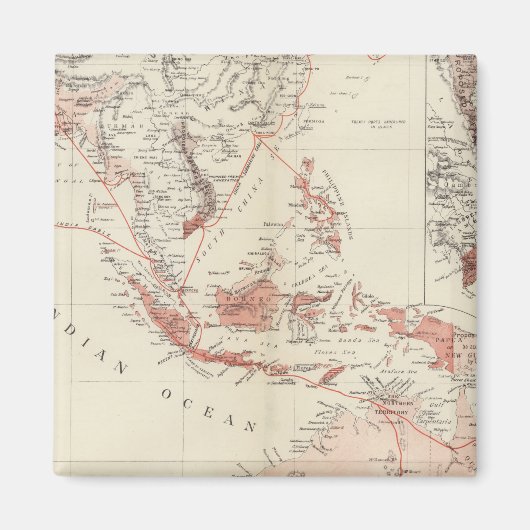 東南アジア・北オーストラリアの地図 マグネット (正面)