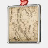 東南アジア| 1687年の旧式な地図 メタルオーナメント (左)