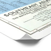 「東南アジア： 1955年詳細地図… ポスター (角)