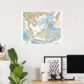 「東南アジア： 1955年詳細地図… ポスター (ホームオフィス)