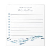 東土産にパーソナライズされた並ぶ海面魚 ノートパッド (正面)