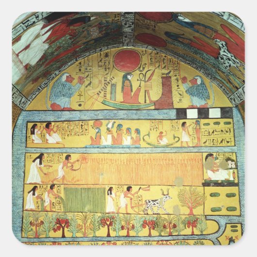 東壁のシーンを収穫 スクエアシール (正面)