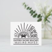 東岸のビーチが波のはがきを作る ポストカード (スタンド正面)