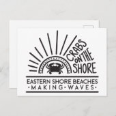 東岸のビーチが波のはがきを作る ポストカード (正面/裏面)