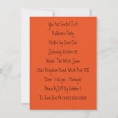 東座標スケルトンおもしろいハローウィンパーティ招待状 招待状 (裏面)