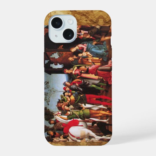東方の三博士の礼拝 iPhone 15ケース (裏面)